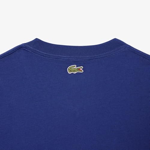 Lacoste Mens Classic Fit Cotton Jersey T-Shirt, Globe, 4