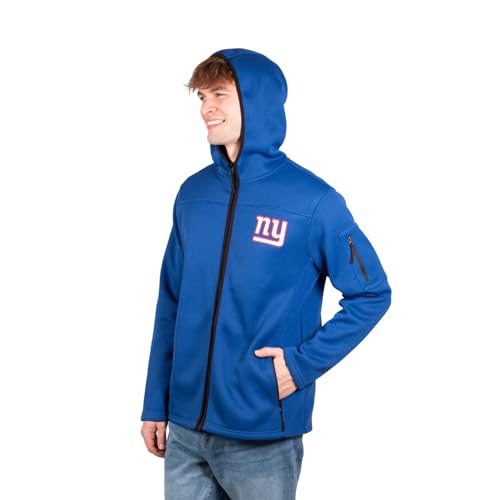 Ultra Game Men's Standard Extra Soft Fleece Full Zip Hoodie Sweatshirt Jacket, Team Color Updated