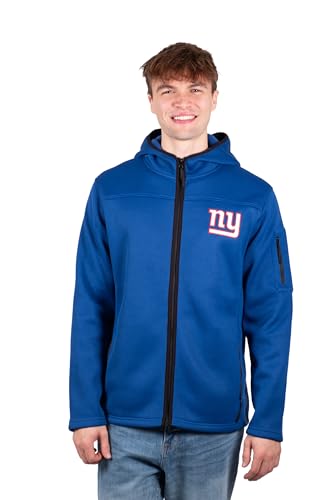 Ultra Game Men's Standard Extra Soft Fleece Full Zip Hoodie Sweatshirt Jacket, Team Color Updated