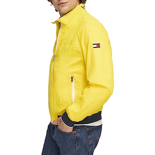 Chaqueta bomber Tommy Hilfiger Yachting para hombre, color amarillo cibernético, talla mediana