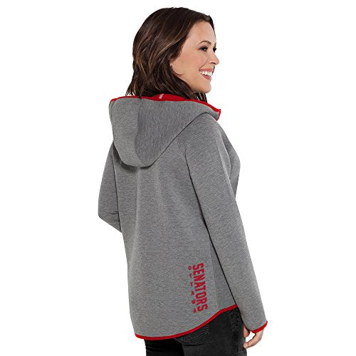 Touch by Alyssa Milano NHL Ottawa Senators Women's Drop Kick Jacket, Grey, X-Large