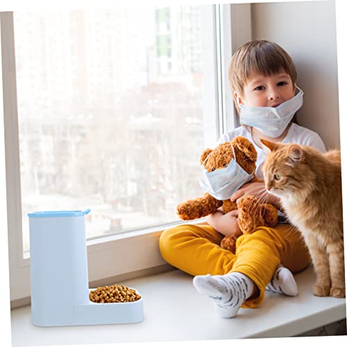 DRESSOOS 1pc Automatic Feeder Cat Dog Bowl Auto Feeder Food Dispenser Pet Water Feeder Automatic Feeding Container Dogs Cup Pets Pet Shop Pet Food Puppy Drinking Dispenser Pp Resin Blue
