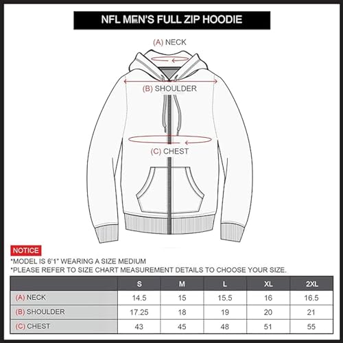 Ultra Game Men's Standard Full Zip Soft Fleece Hoodie Letterman Varsity Jacket, Team Color