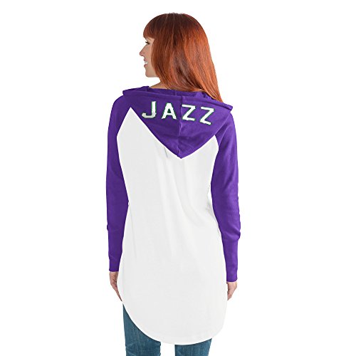 GIII For Her NBA New Orleans Jazz Women's All Division Hoody, X-Large, White/Purple