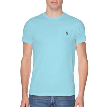 U.S. Polo Assn. Men's Crew Neck Pocket T-Shirt with Small Pony, Engine Red, Medium