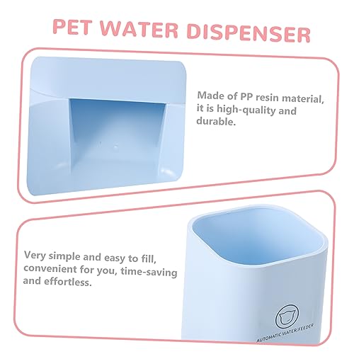 DRESSOOS 1pc Automatic Feeder Cat Dog Bowl Auto Feeder Food Dispenser Pet Water Feeder Automatic Feeding Container Dogs Cup Pets Pet Shop Pet Food Puppy Drinking Dispenser Pp Resin Blue