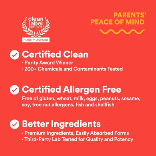 SmartyPants Kids Multivitamin Gummies - Improved Formula: Omega 3 (DHA/EPA), Vitamins D3, C, B12, B6, Vitamin A, K & Zinc, Gluten Free, Three Fruit Flavors, 60 Count (30 Day Supply)