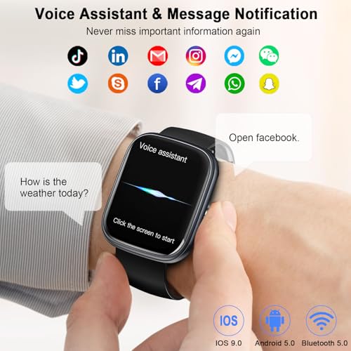 Smart Watch for Men Women (Answer/Make Call), 1.91" Smartwatch Fitness Activity Tracker, 112+Sports Step Counter Fitness Watch, Calories/Heart Rate/Spo2/Sleep Monitor, IP68 Waterproof for Android iOS