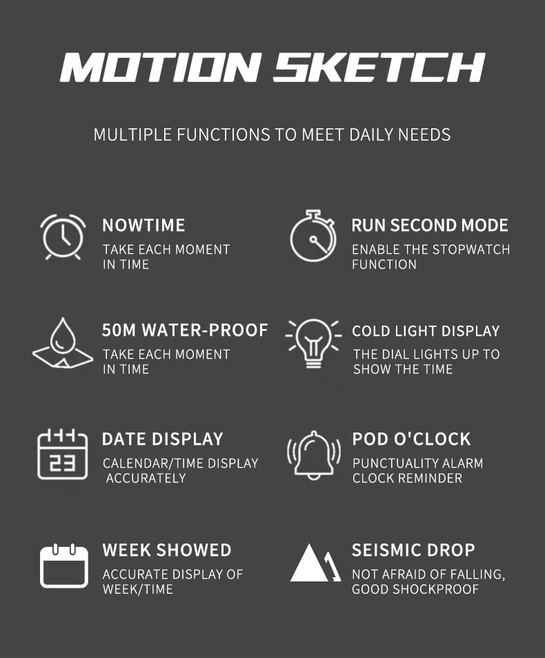 findtime Mens Digital Sports Watches Military Watches for Men 50M Waterproof Tactical Watches with El Light Stopwatch Alarm Casual Watch Black White Red
