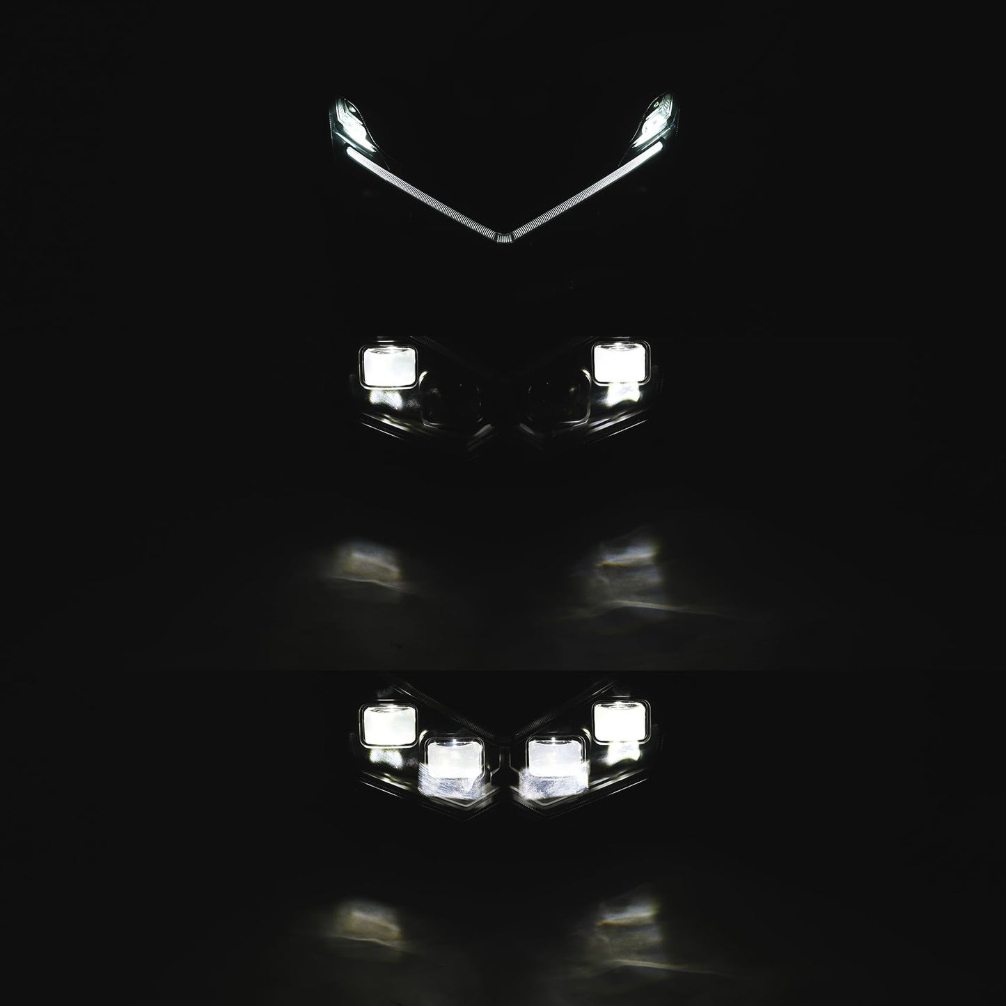 XMT-MOTO Black Front LED Headlight Assembly Fit For Kawasaki Ninja Z1000 2010-2013