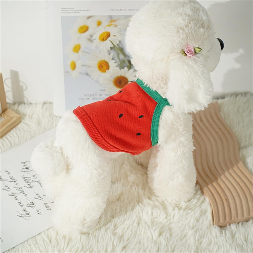 Dog Summer Clothes - Summer Funny Dog Clothes Cat Shirts Watermelon Dog Shirt Fruit Dogs Vest Cute Puppy Sleeveless Vest T-Shirt French Bulldog Tank Tops (Medium)