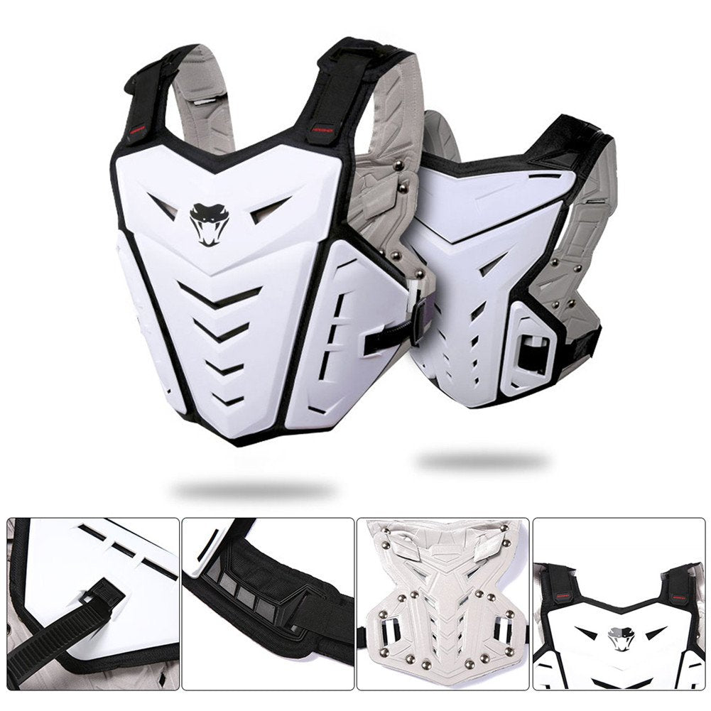 Motorcycle Armor Body Guard Vest, Dirtbike Riding Off-Road Racing Cycling Skiing Motocross Adult Kids Chest Body Protector Shirt Jackets for Street Bike Racing, Mens Back Protection - Black