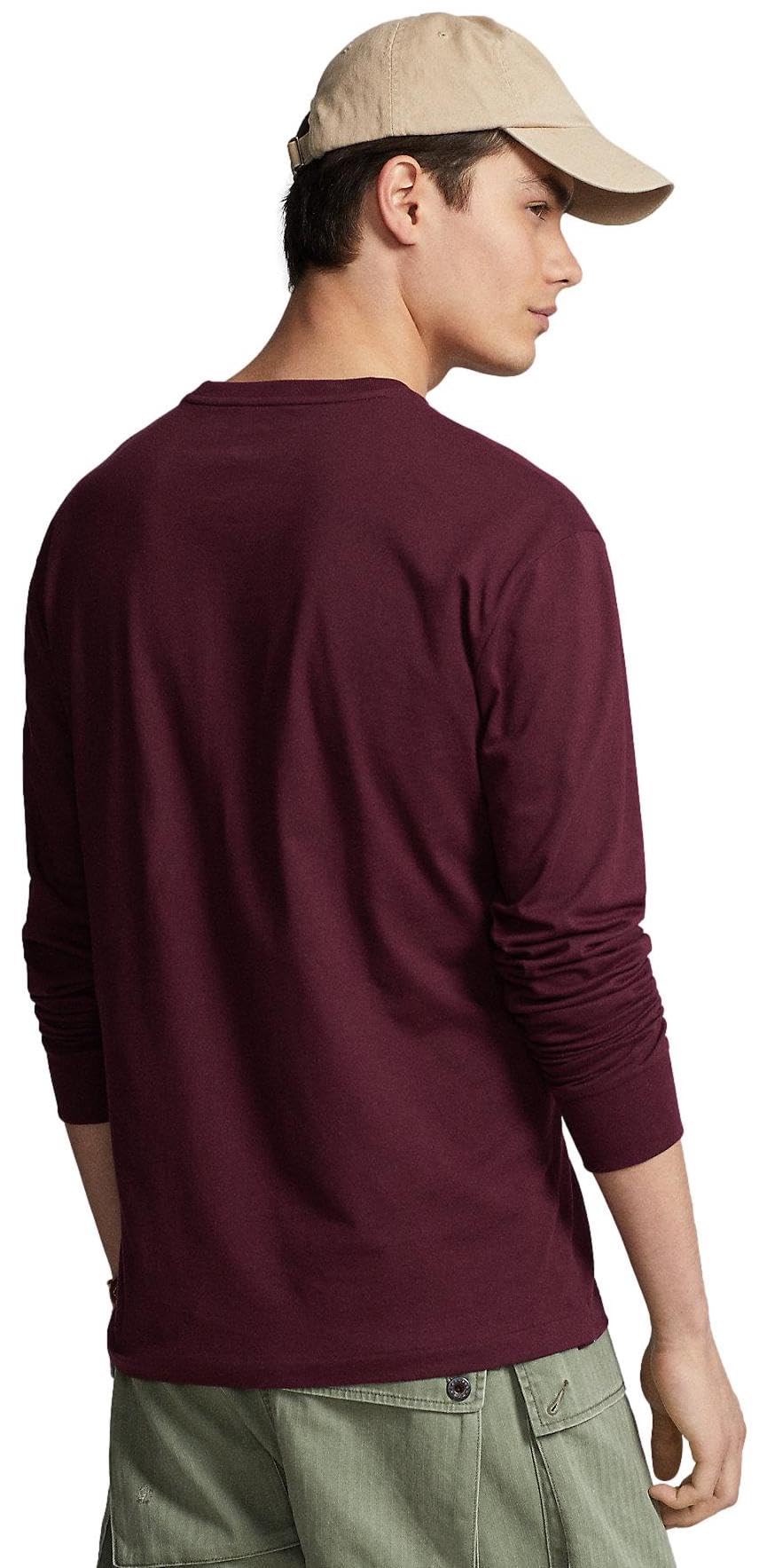 POLO RALPH LAUREN Mens Big&Tall Longsleeve Crew Neck T-Shirt (2LT, ClscWine)