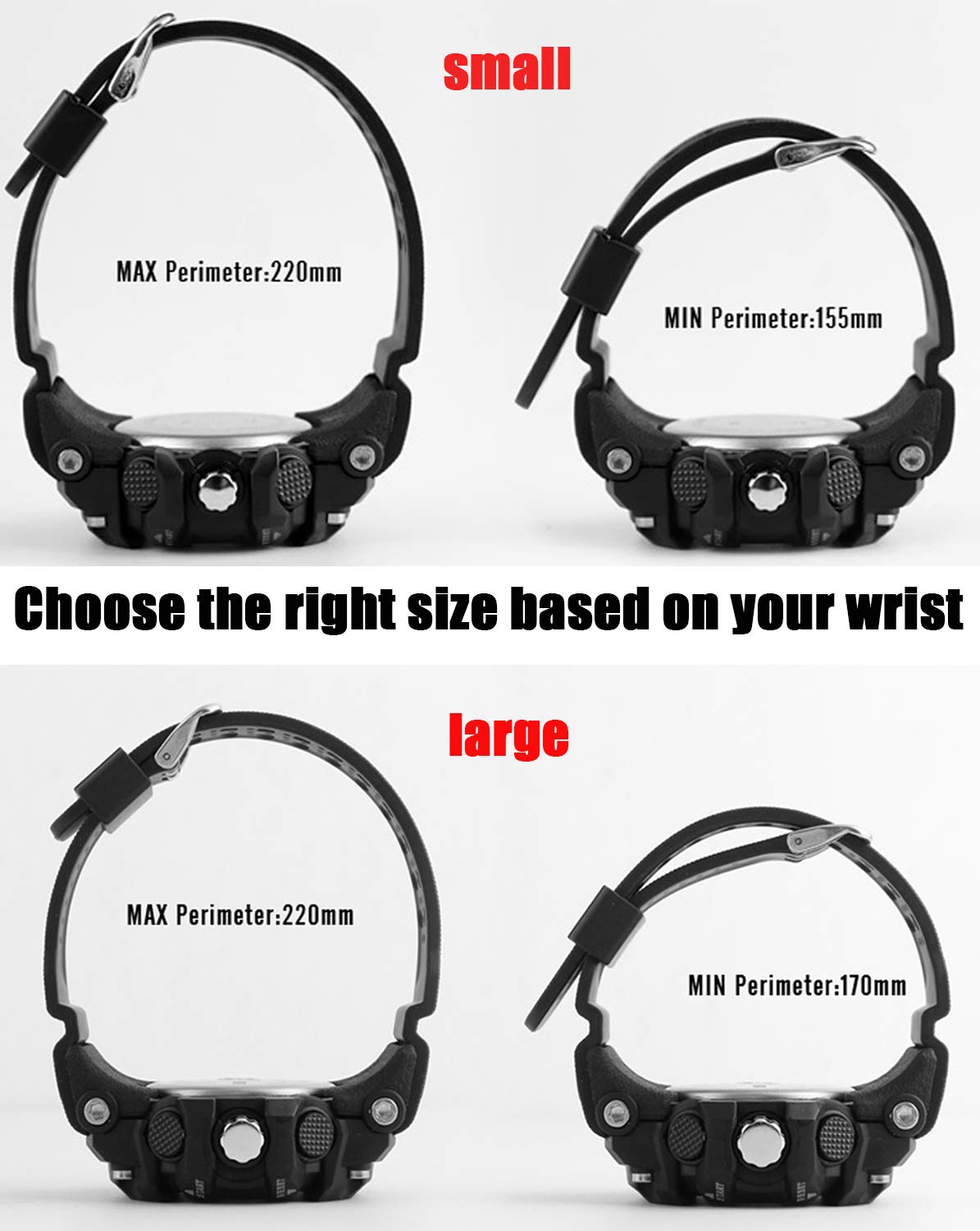 Mens Military Watch Digital Waterproof Wrist Watches Outdoor Sport Multifunction Casual Dual Display 12H/24H Stopwatch Calendar Watch - 1436 Small Black Blue
