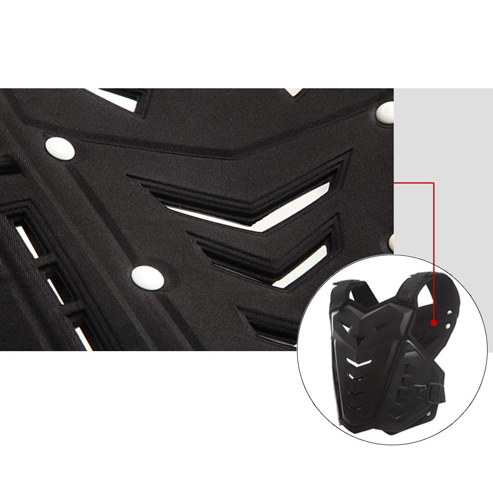 Motorcycle Armor Body Guard Vest, Dirtbike Riding Off-Road Racing Cycling Skiing Motocross Adult Kids Chest Body Protector Shirt Jackets for Street Bike Racing, Mens Back Protection - Black