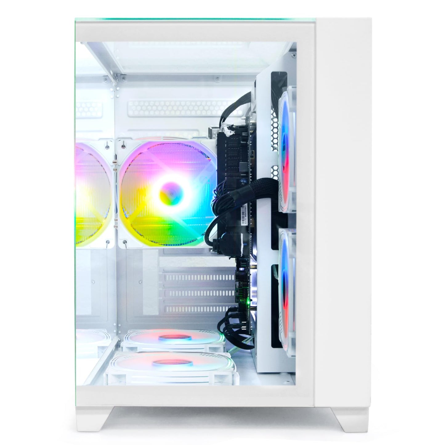 LXZ Desktop Computer AMD Ryzen 7-5700G 8 core 3.9GHz, 16G DDR4 RAM, 1TB NVME SSD, Tower Computer for Gaming, Home and Office (White)