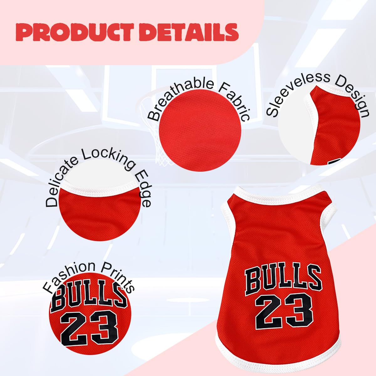 Vavious Dog Vest Summer Fashion Mesh Dog Tshirt Pet Basketball Jersey Shirt Cooling Lightweight Cat Vest Puppy Sleeveless Sport Tank Top Dogs Sun-Protection Pullover Small