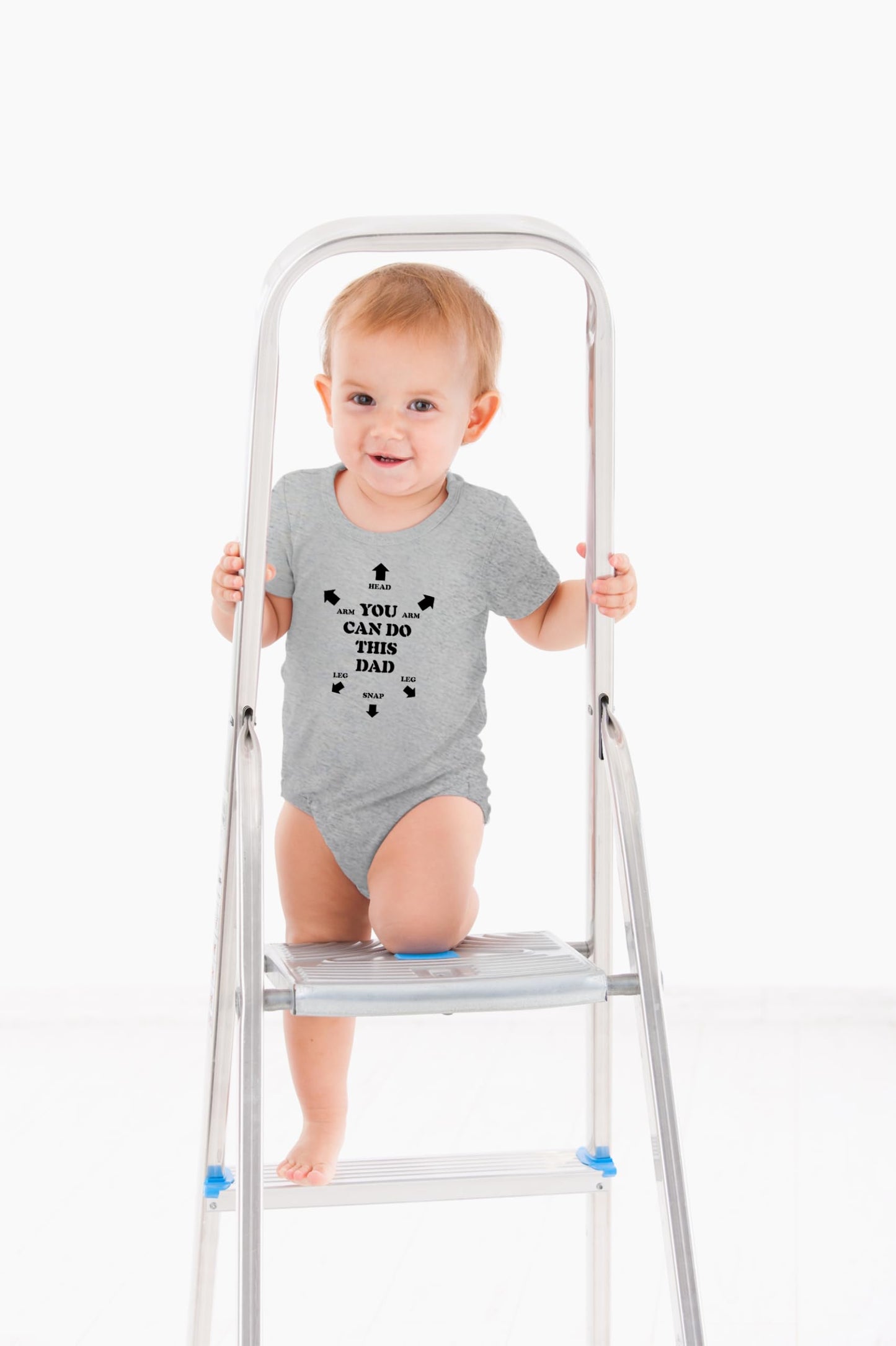 AW Fashions You Can Do This Dad Baby Bodysuit Cute Inspirational Newborn Outfit Infant Boy Girl Clothes (6 Months, Sports Grey)