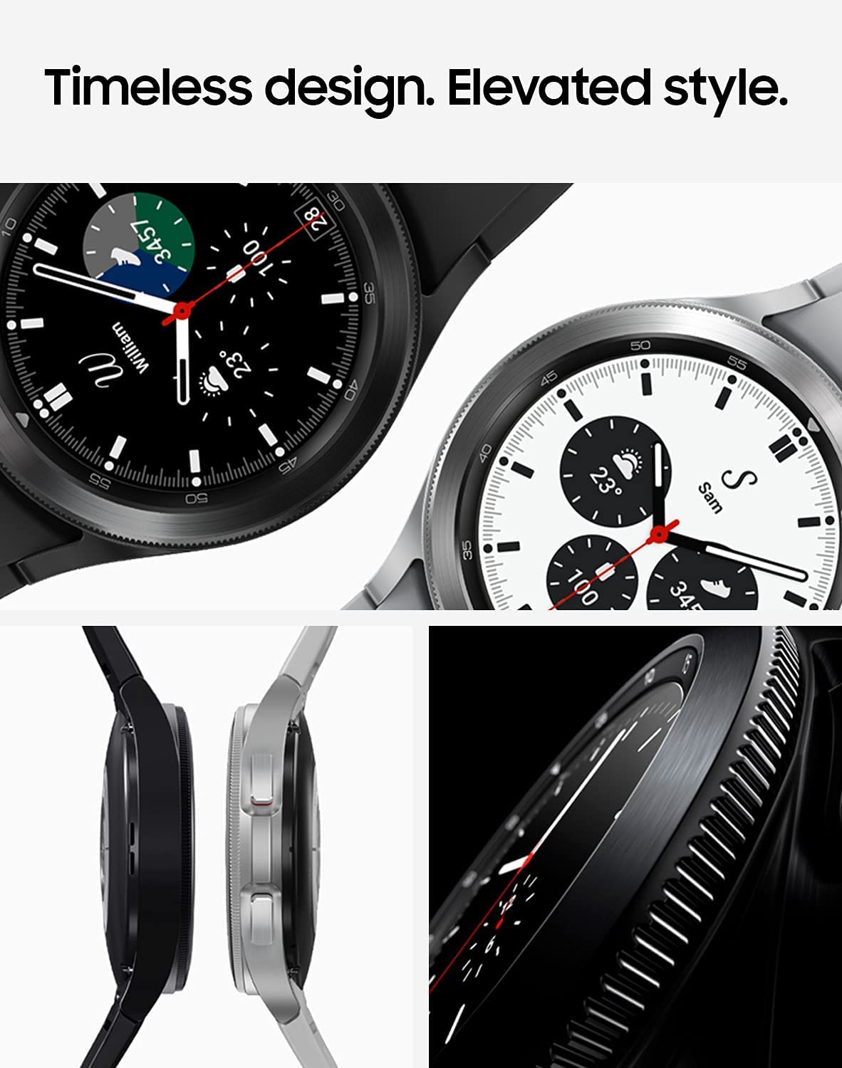 Samsung Galaxy Watch 4 Classic 46mm Smartwatch with ECG Monitor Tracker for Health Fitness Running Sleep Cycles GPS Fall Detection LTE US Version, Black (Renewed)