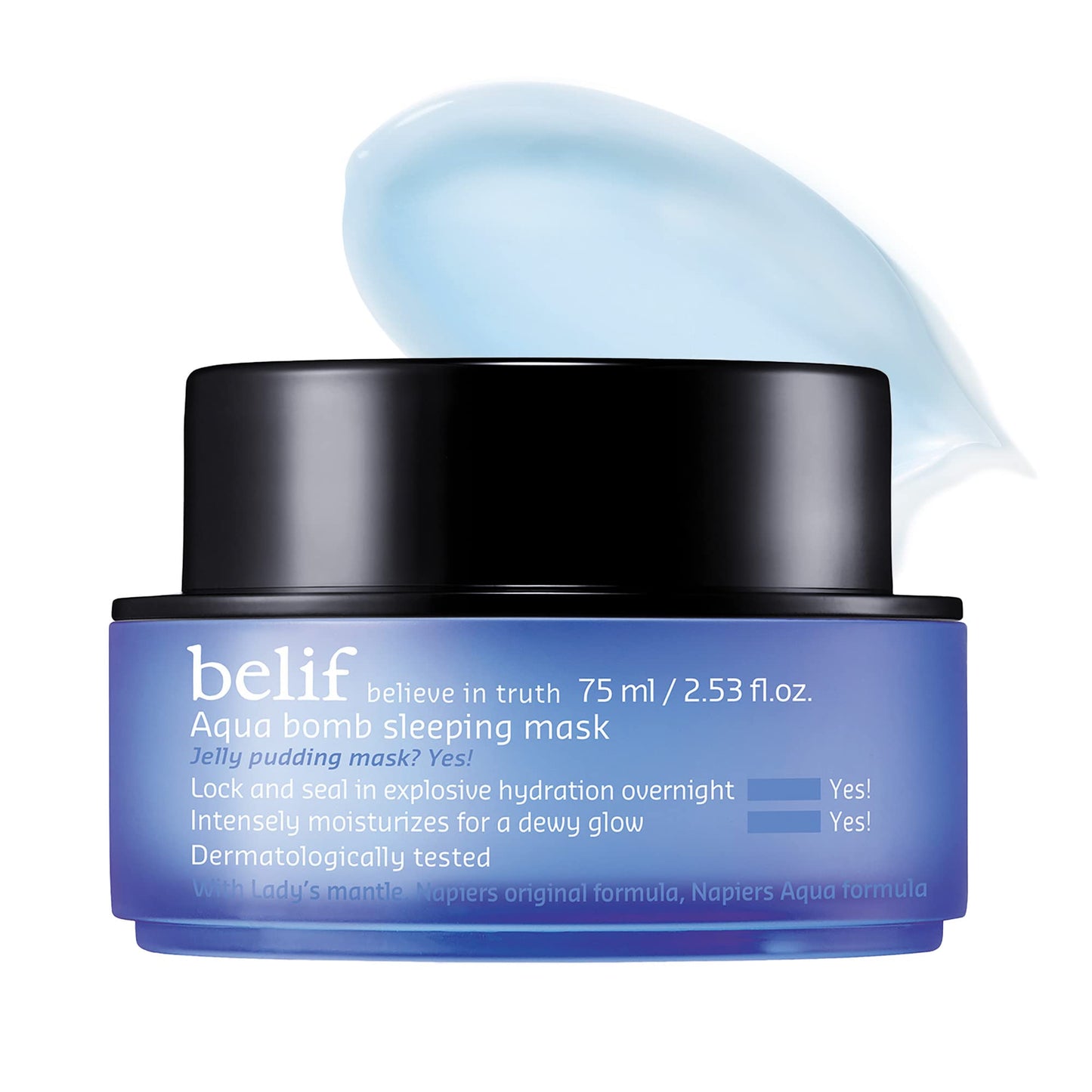 belif Aqua Bomb Sleeping Mask, Korean Overnight Jelly Moisturizer for Intense Hydration, Dullness Reduction, Skin Repair & Plumping, Glass Skin, 1.6 fl oz