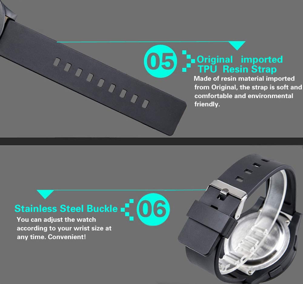 LsvtrUS Men's Digital Sports Watch Waterproof Military Outdoor Wrist Watches for Men with LED Backlight Alarm Back Light