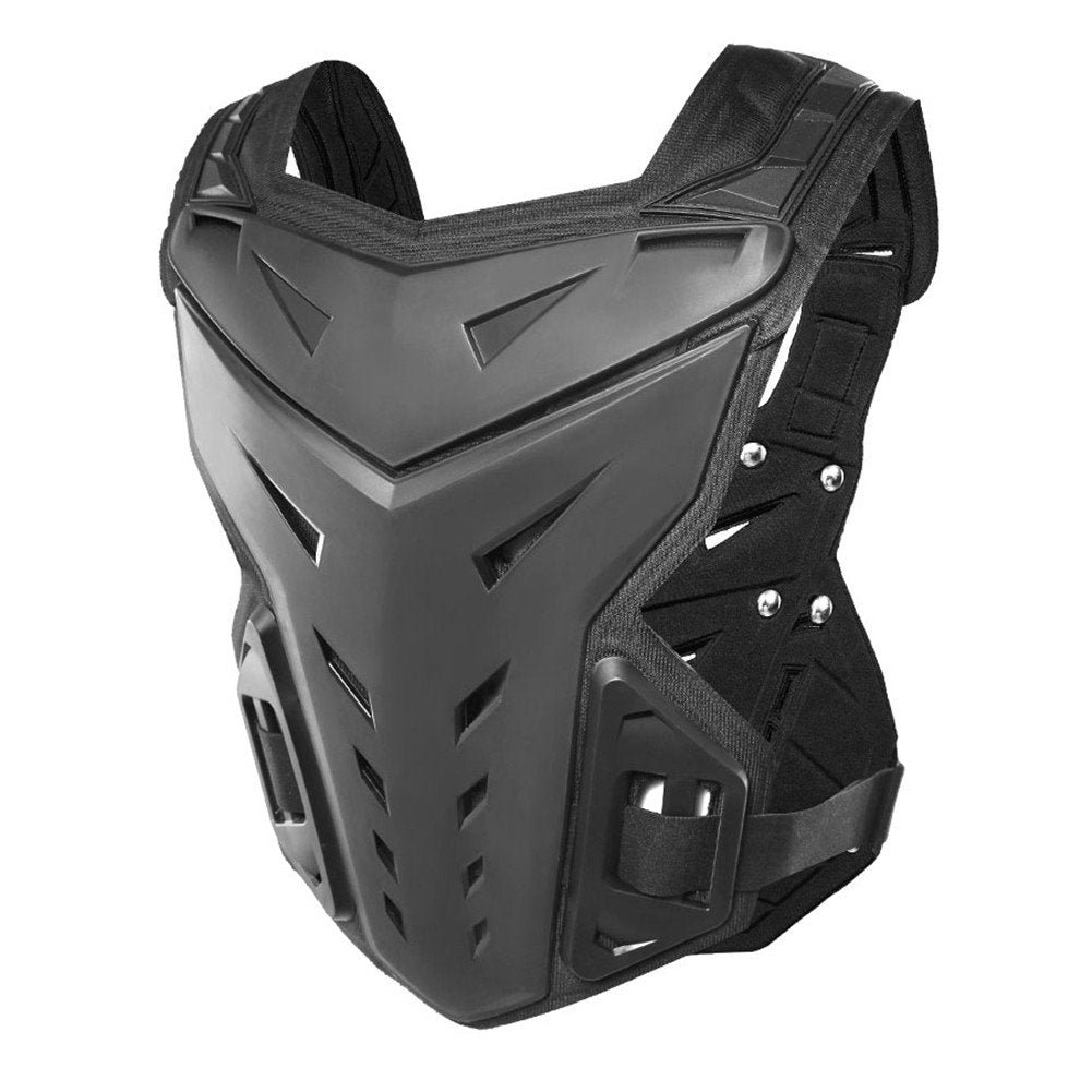 Motorcycle Armor Body Guard Vest, Dirtbike Riding Off-Road Racing Cycling Skiing Motocross Adult Kids Chest Body Protector Shirt Jackets for Street Bike Racing, Mens Back Protection - Black