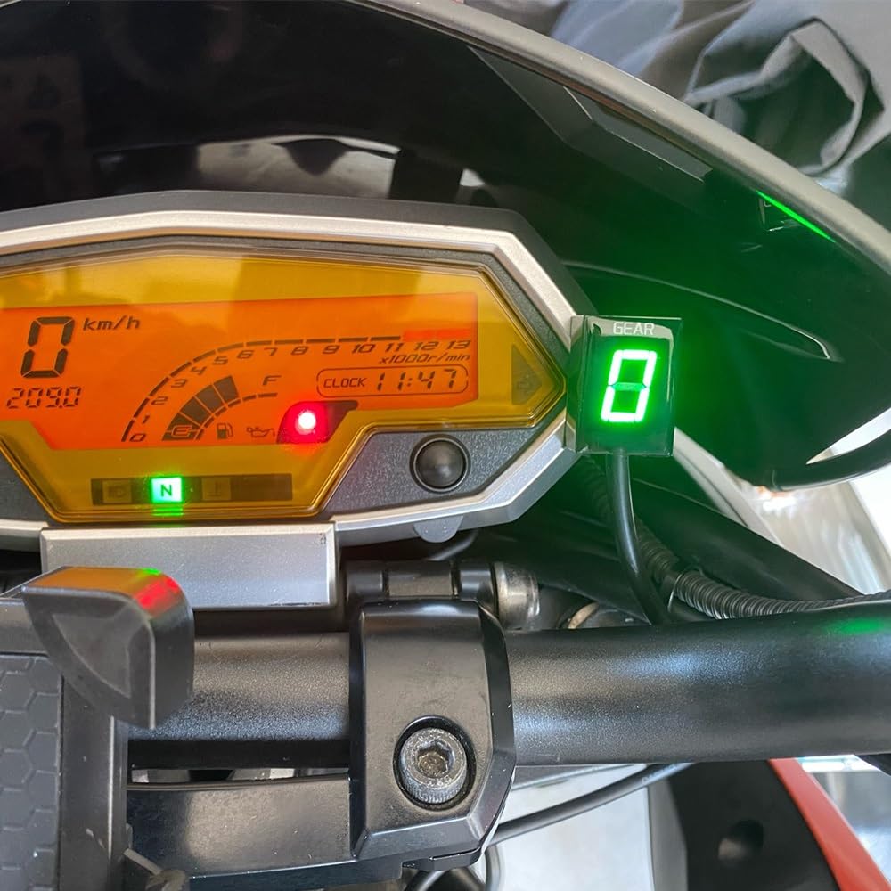 JMORCO Motorbike Gear Indicator Motorcycle Gear Indicator for Ka&wasaki ER-6F ER-6N Z1000SX Ninja 300 400 Z1000 Z800 Z750 Ve&rsys 650 KLE650 Vu&lcan S 650 VN900