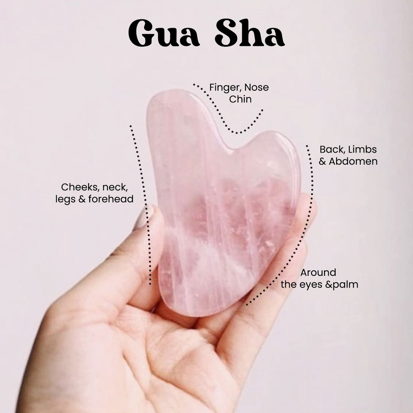 ROSELYNBOUTIQUE Gua Sha Facial Tools & Face Roller for Wrinkless Natural Skincare Tool Jade Roller Guasha Tool for Face Facial Massager (Rose Quartz - Pink)
