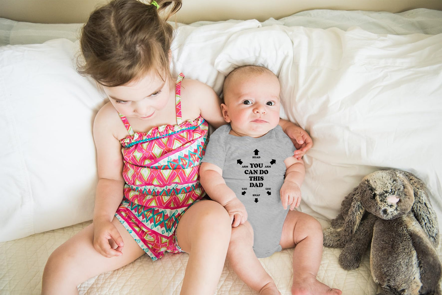 AW Fashions You Can Do This Dad Baby Bodysuit Cute Inspirational Newborn Outfit Infant Boy Girl Clothes (6 Months, Sports Grey)