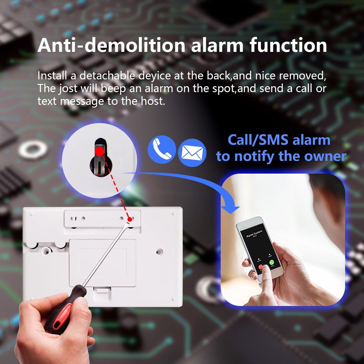 Alarm System for Home Security, Tuya Smart Home Security System, Home Alarm System No Monthly Fee,for Kids and Pet Safety,Work with Alexa and Google,for Apartment House Office,Villa