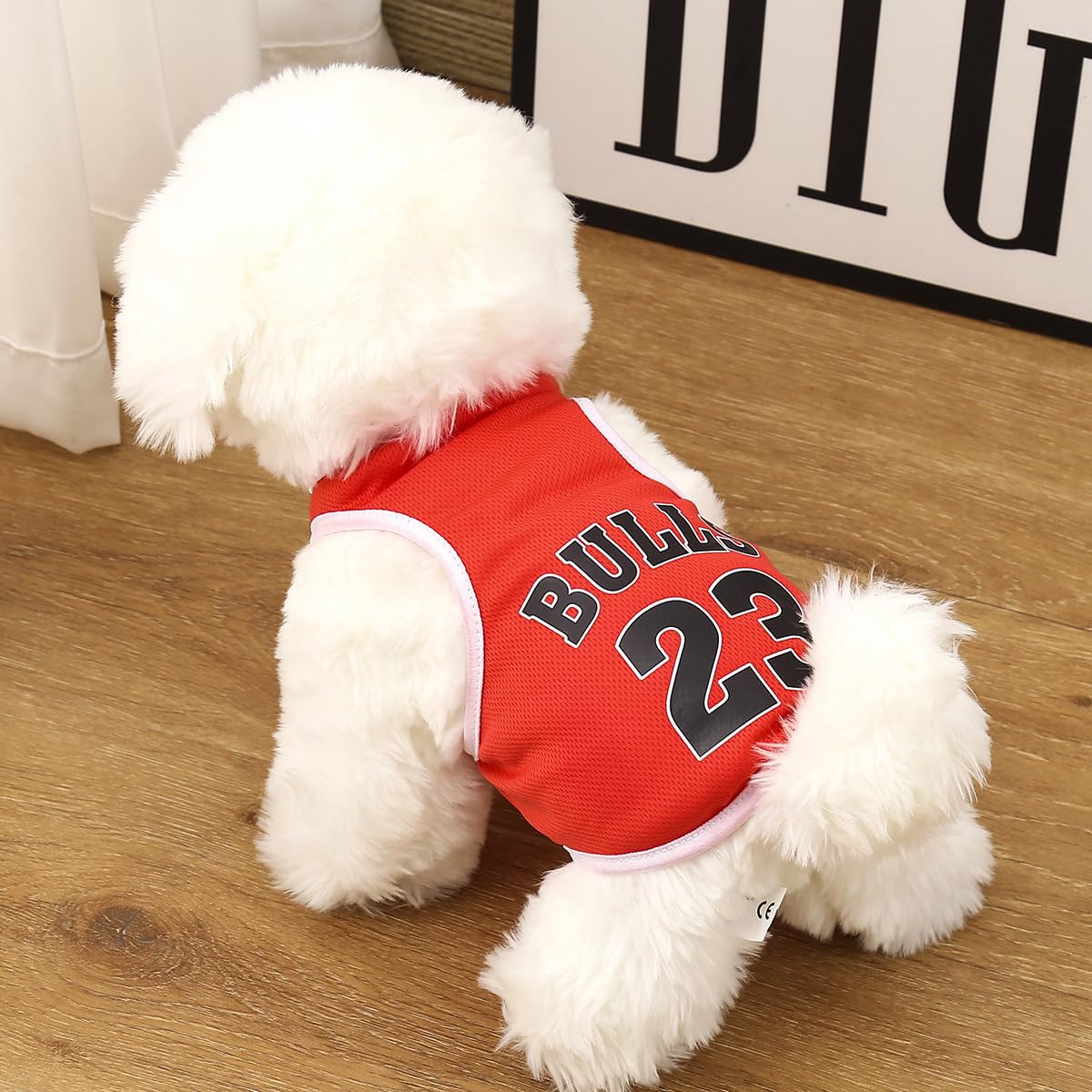 Vavious Dog Vest Summer Fashion Mesh Dog Tshirt Pet Basketball Jersey Shirt Cooling Lightweight Cat Vest Puppy Sleeveless Sport Tank Top Dogs Sun-Protection Pullover Small