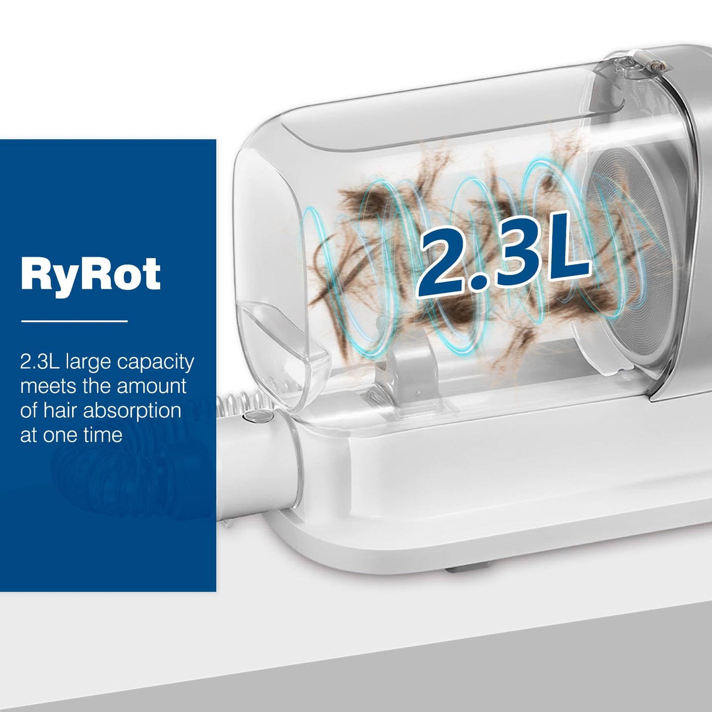 Aspiradora para perros y kit de aseo para mascotas RyRot con capacidad de 2,3 L