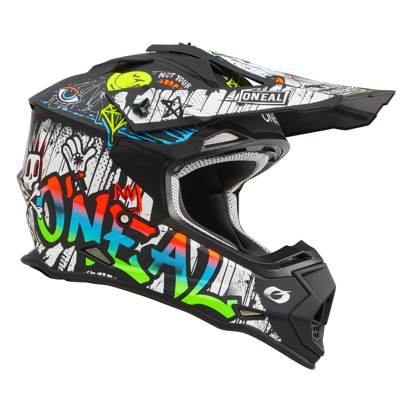 O'Neal 2SRS Helmet Adult Rancid Black/White Large