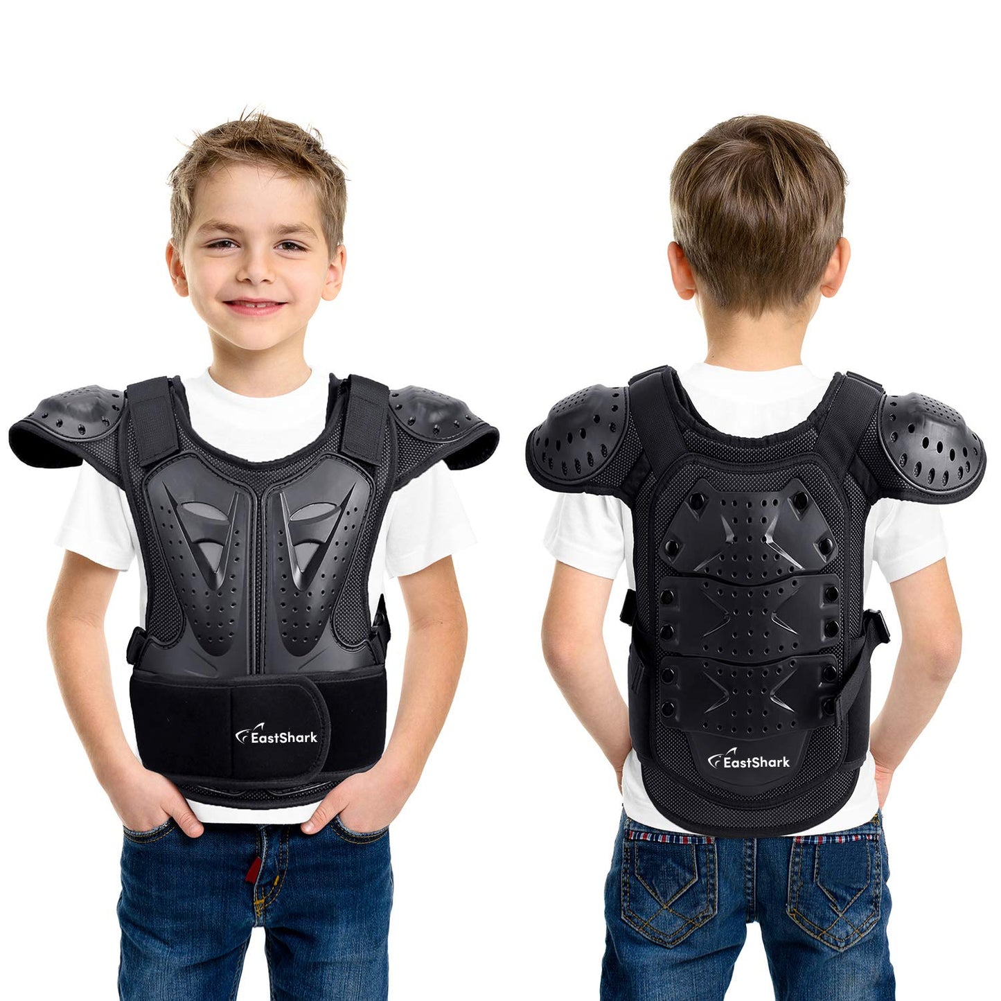 EastShark Kids Chest Protector Dirt Bike Gear Youth Motorcycle Riding Protective Gear Motocross Chest Armor for Boys Girls Mountain Biking Cycling Off-Road Riding Skiing Skating Large