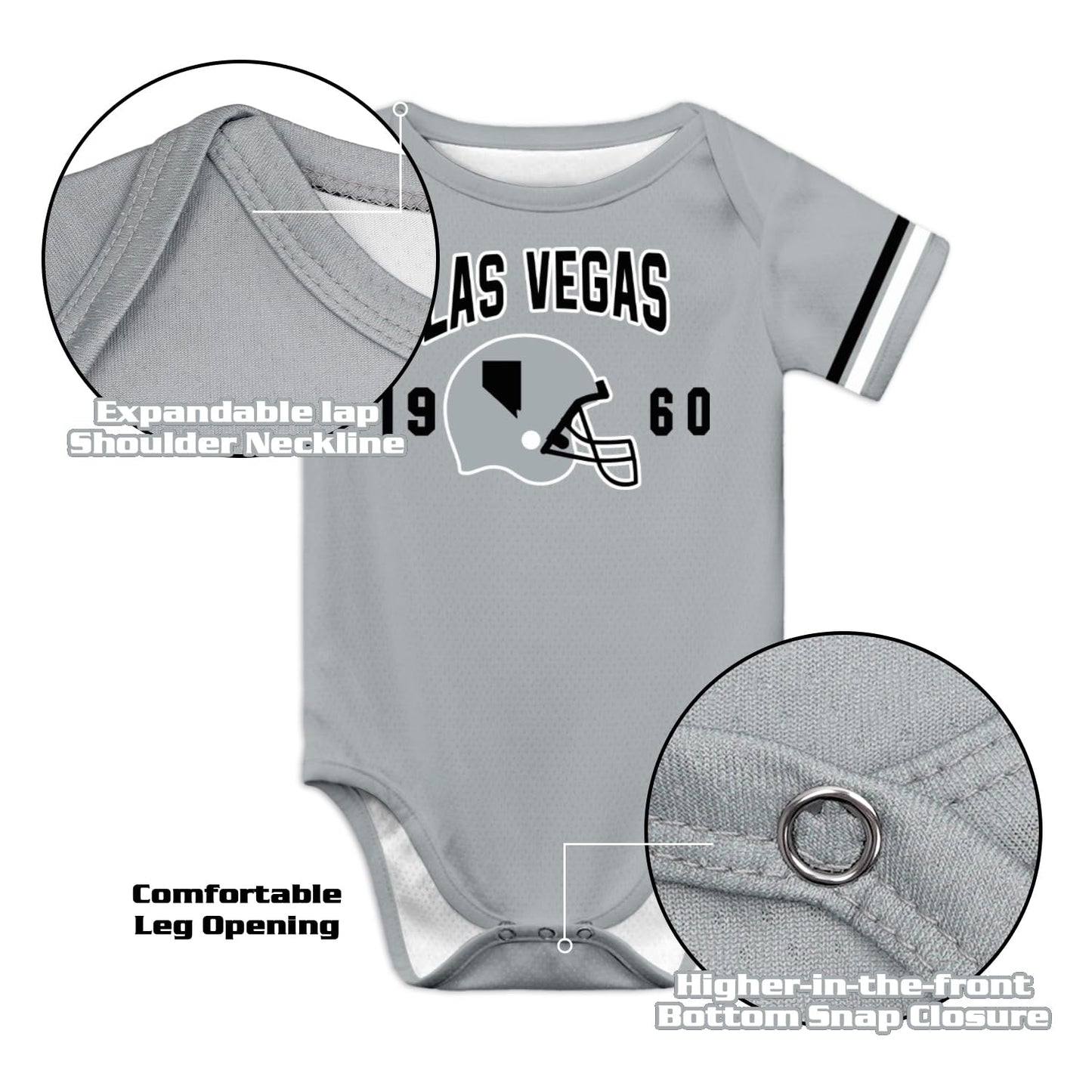 Singlory Unisex-baby Clothes for Football Fans Newborn Short-sleeve Bodysuit Infant Boys Girls Apparel 3 Months