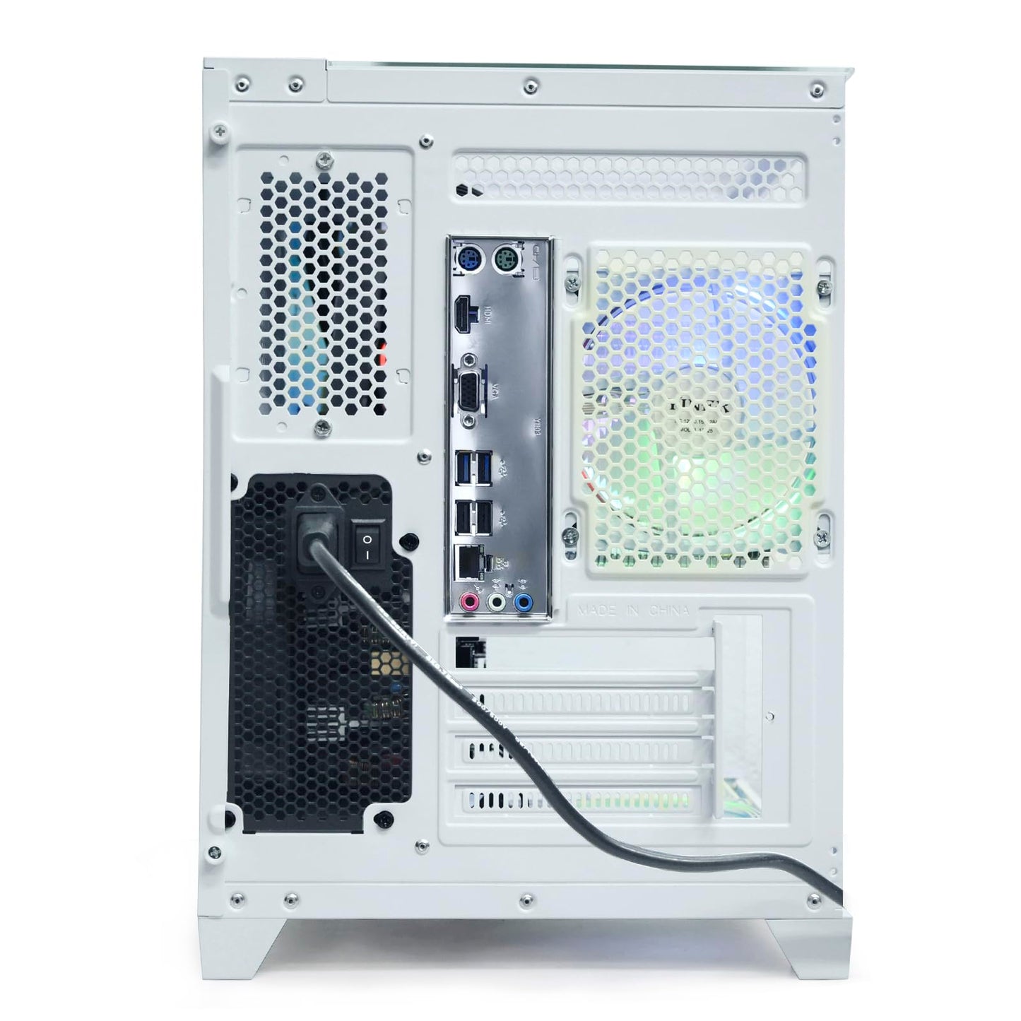 LXZ Desktop Computer AMD Ryzen 7-5700G 8 core 3.9GHz, 16G DDR4 RAM, 1TB NVME SSD, Tower Computer for Gaming, Home and Office (White)