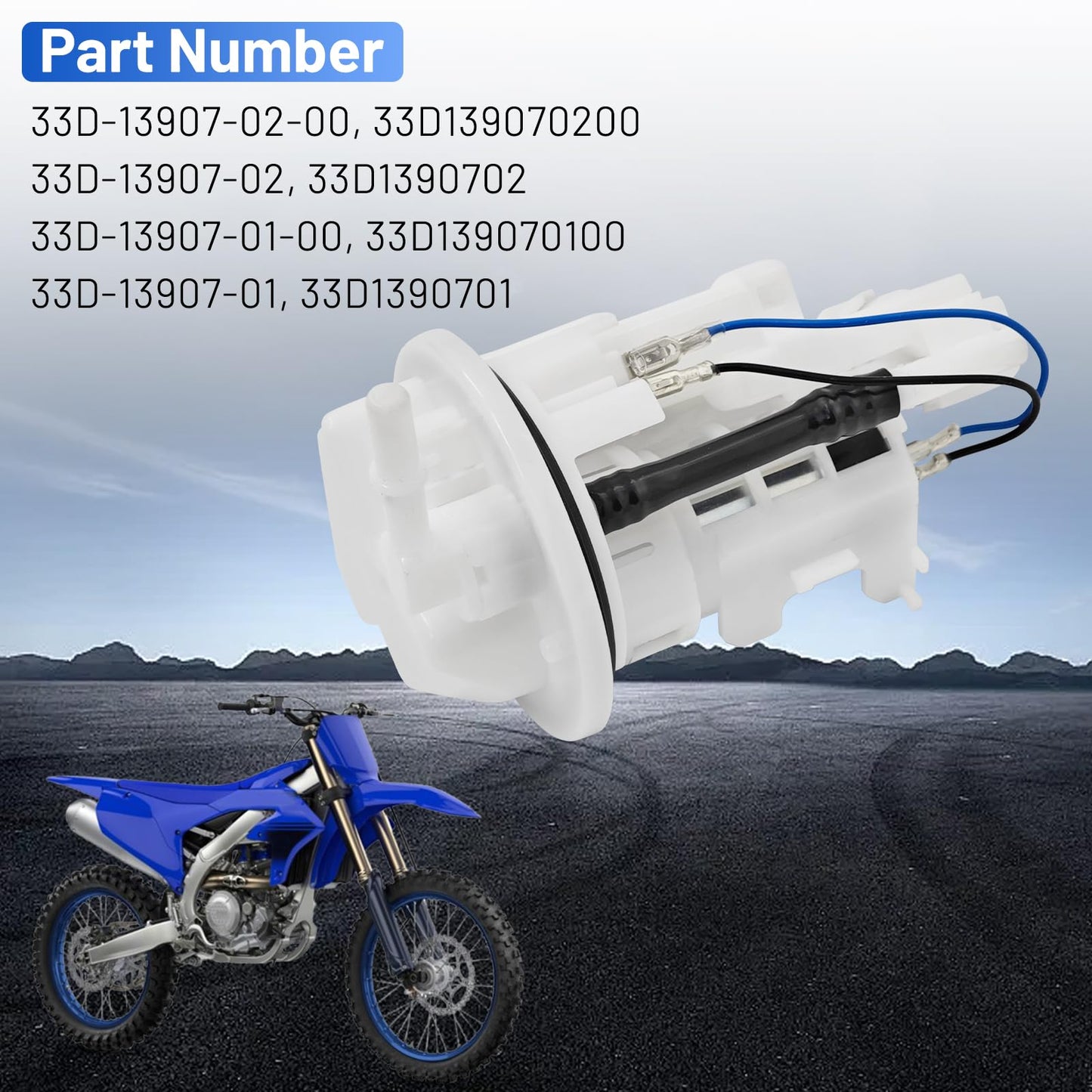 Fuel Pump Assembly Replacement for Yamaha YZ250F YZ450F YZ250FX YZ450FX WR250F WR450F, 33D-13907-02-00 33D139070200