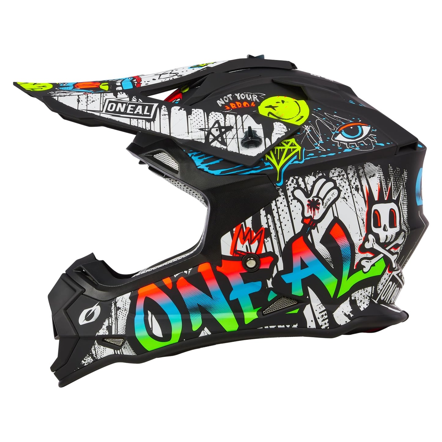 O'Neal 2SRS Helmet Adult Rancid Black/White Large