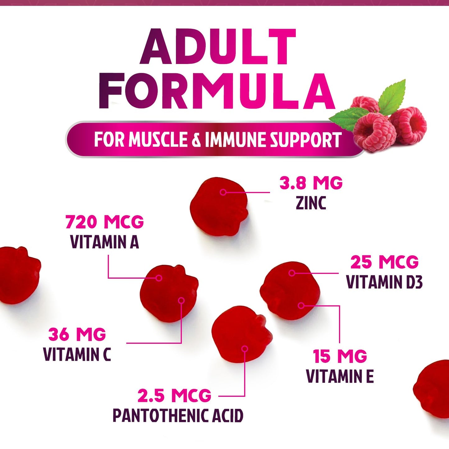 Multivitamin Gummy Vitamins, Berry Flavored Adult Daily Vitamins for Women & Men with Multi Vitamin A, C, D, E, B6, B12, Zinc & Antioxidants Supplement for Immune Health Support, Non-GMO - 60 Gummies