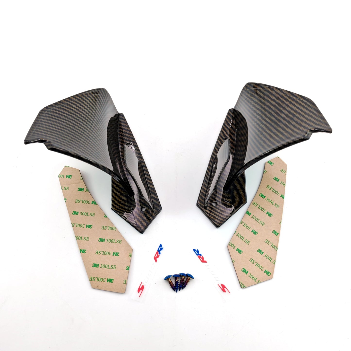 Carbon Fixed Wing Fairing Spoiler Aerodynamic for BMW S1000RR 09-14 (Carbon Fiber)