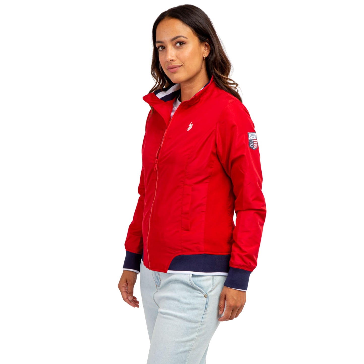 U.S. POLO ASSN. Women's Yacht Jacket, Racing Red
