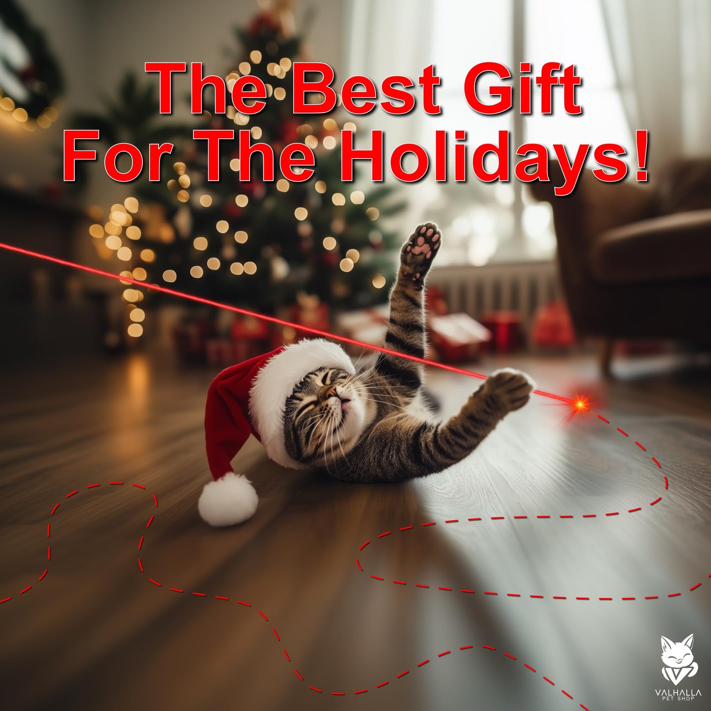 Valhalla Pet Shop Automatic Cat Laser Toy, Interactive Laser Cat Dog Toys, Indoor Cat Toys, Rare 2025 Black Model, Multiple Trajectories, High & Low Speed for Cats Dogs & Kittens, USA Retailer