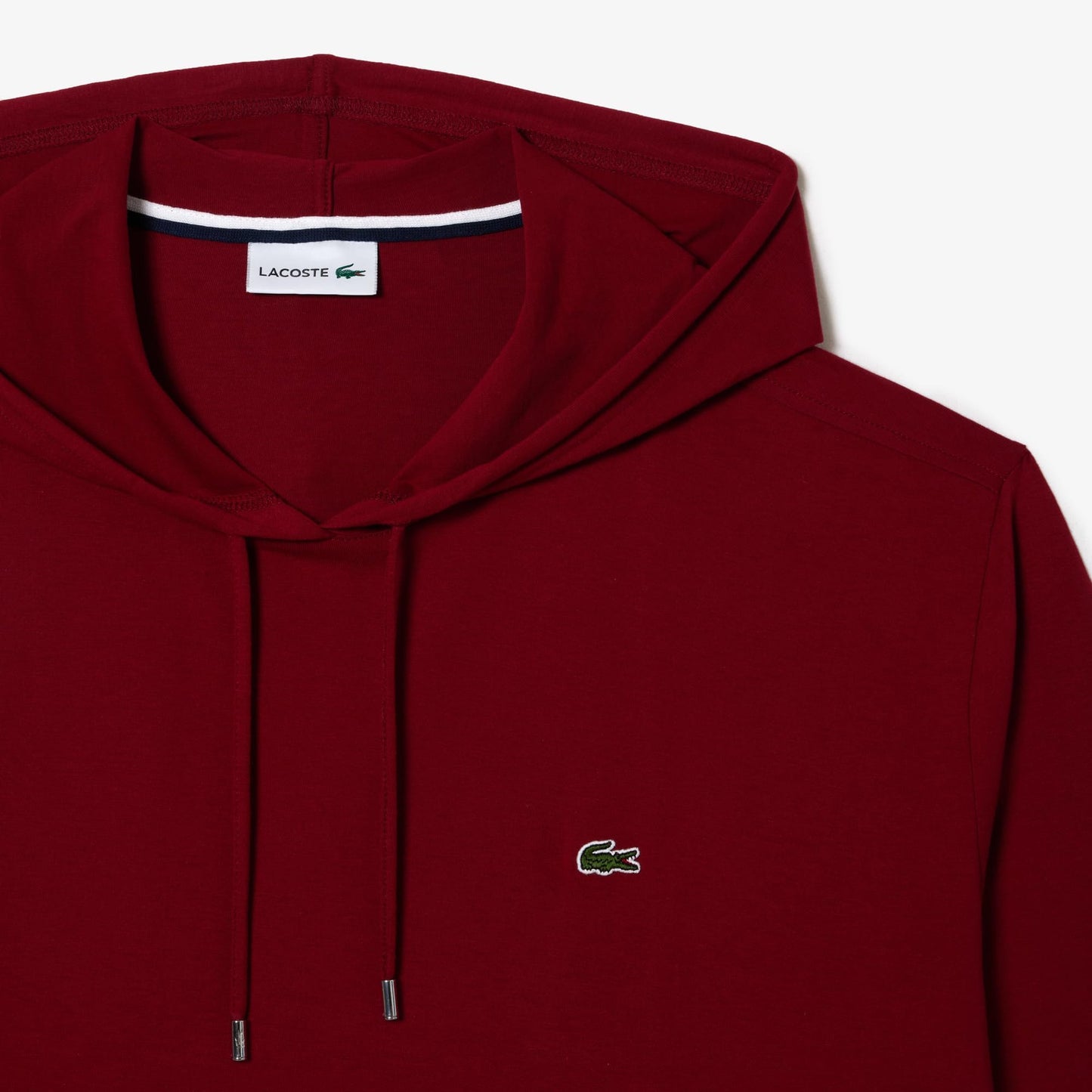 Lacoste Men's Tall Fit Hooded T-Shirt, LT, Bordeaux