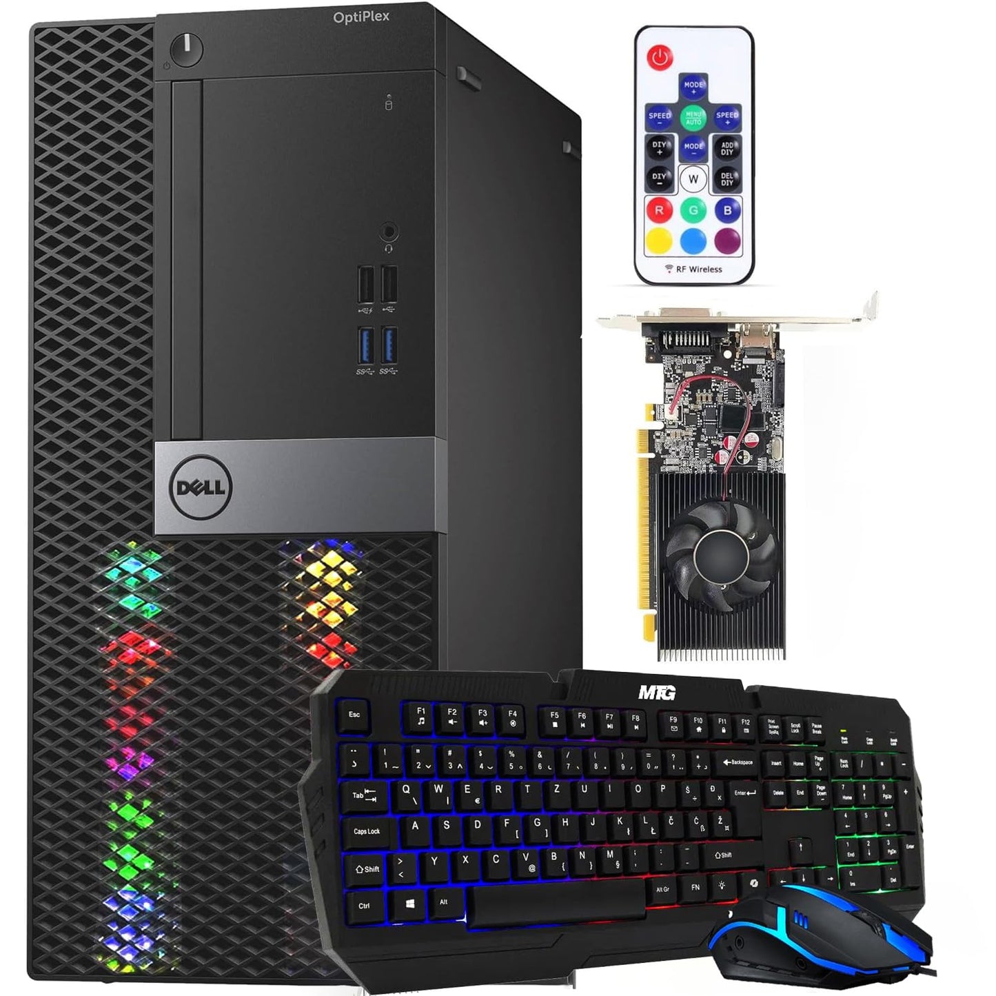 Dell RGB Gaming Tower Computer - Intel Core i7 6th Gen, NVIDIA GTX 1050 Ti 4GB GDDR5, 16GB Ram, 512GB SSD, Prebuilt Gaming Desktop PC with Built-in WiFi & RGB Set, Windows 10 Pro (Renewed)