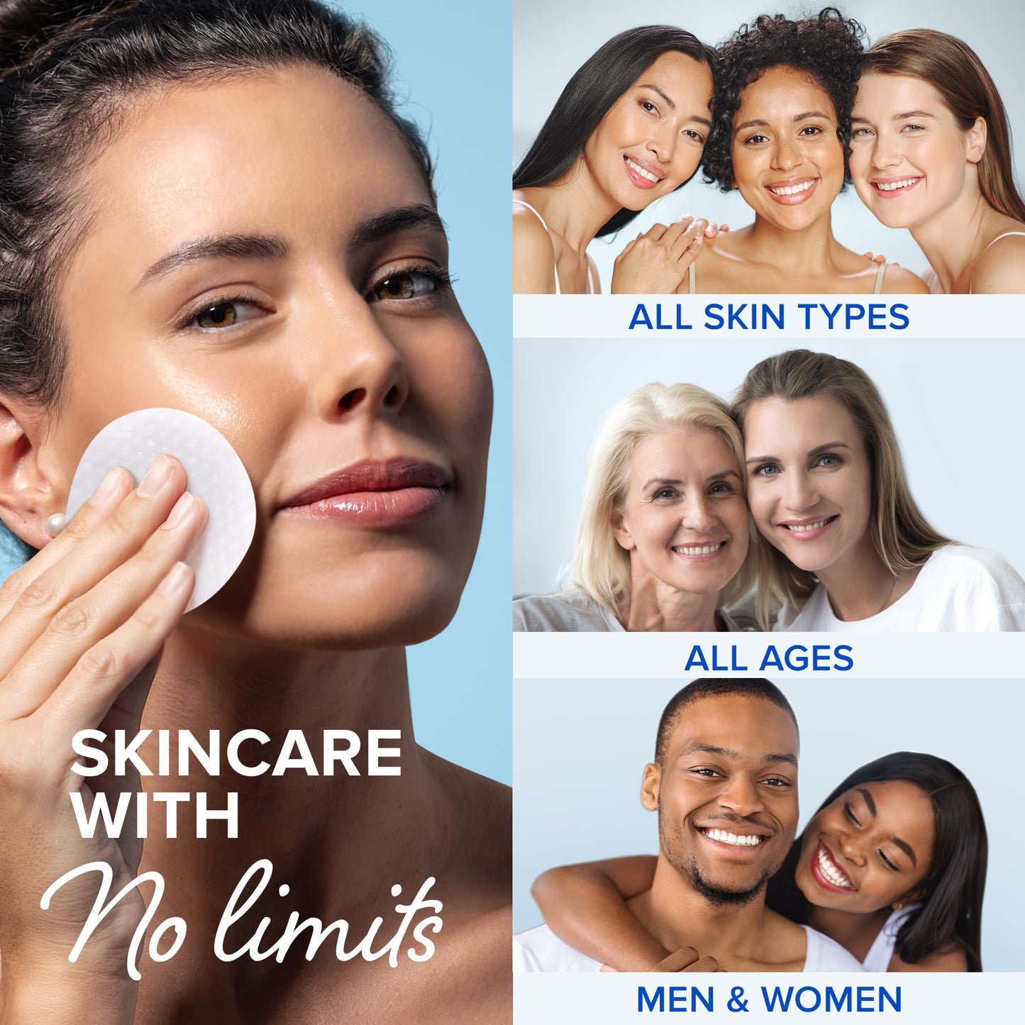 MAREE Glycolic Acid Pads - Toner Pads for Face Cleansing - Tea Tree Oil, Salicylic Acid & Vitamins E, B3, B5 - Facial Peel & Radiance Deep Cleaning Effect - 50 Pads