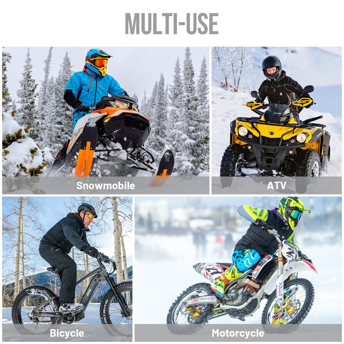 RKV86 Motorcycle Gloves for Men Winter Riding Gloves with Carbon Fiber Protective Motorbike Powersports Racing Gloves with Touchscreen for Outdoor Sports Black L