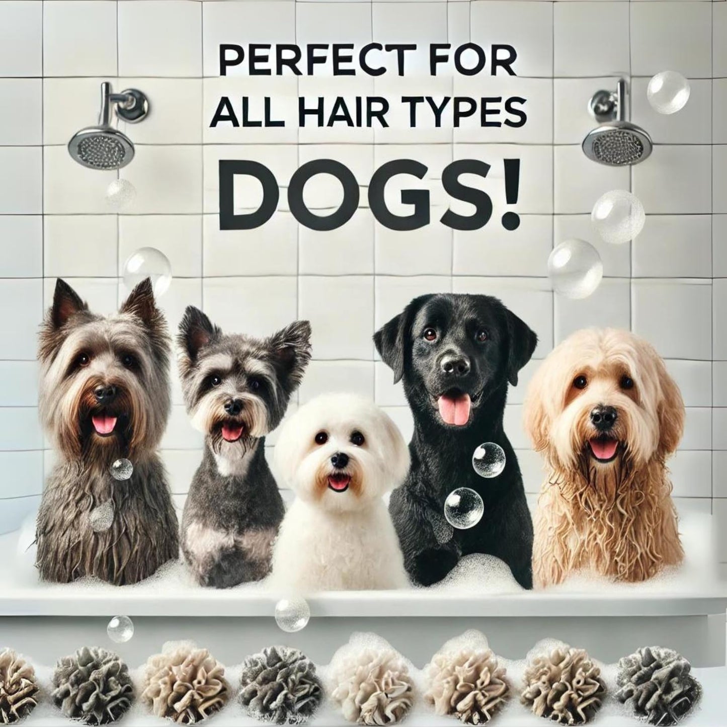 2pcs Pet Grooming Gloves for Cats, Dogs, Rabbits, Horses – Silicone Hair Remover, Shedding Bath Brush, Massage Mitts