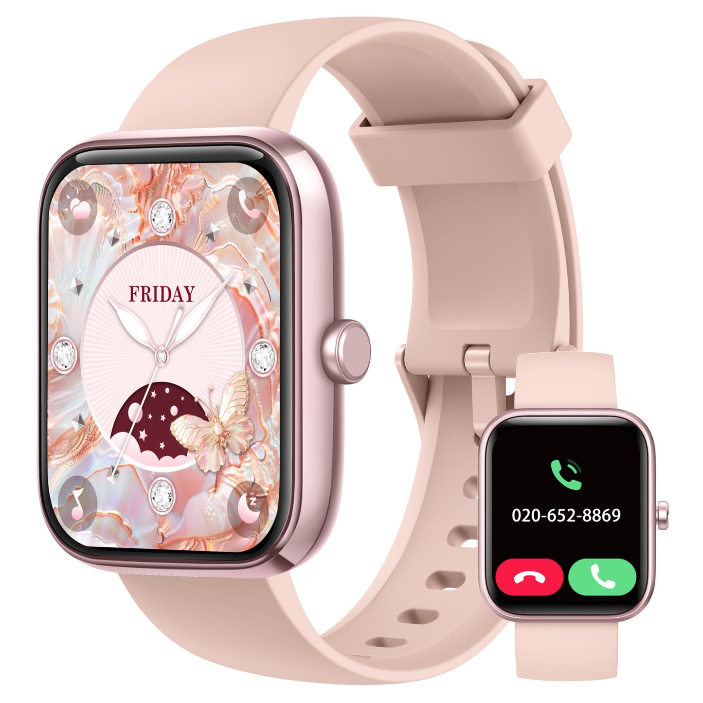 KALINCO Smart Watch, 1.83'' Smartwatch Women Men Answer Make Calls, Alexa Fitness Watch, IP68 Waterproof Fitness Tracker, Heart Rate/Sleep Monitor, 100+ Sports Pedometer Watch for Android & iOS Phone