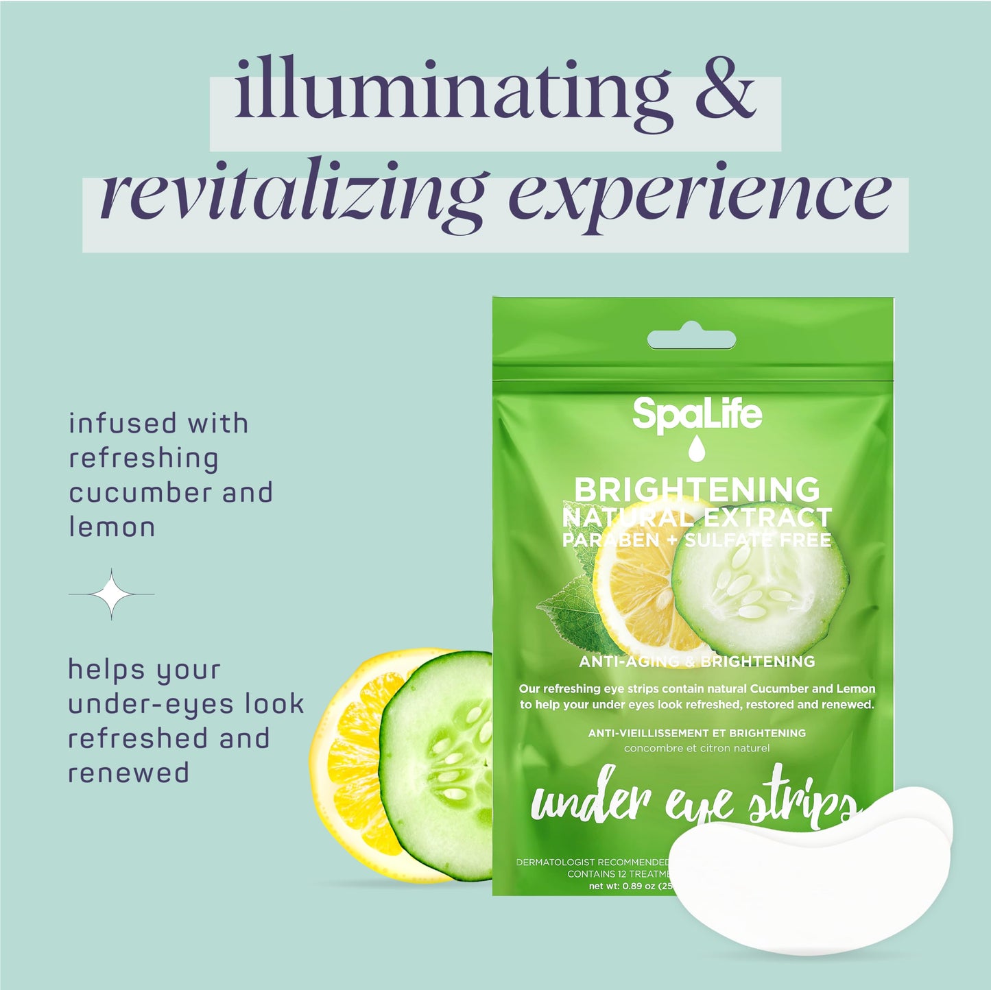 SpaLife Anti-Aging Under Eye Strips Reduce Dark Circles, Wrinkles and Fine Lines (48 Treatment Combo)