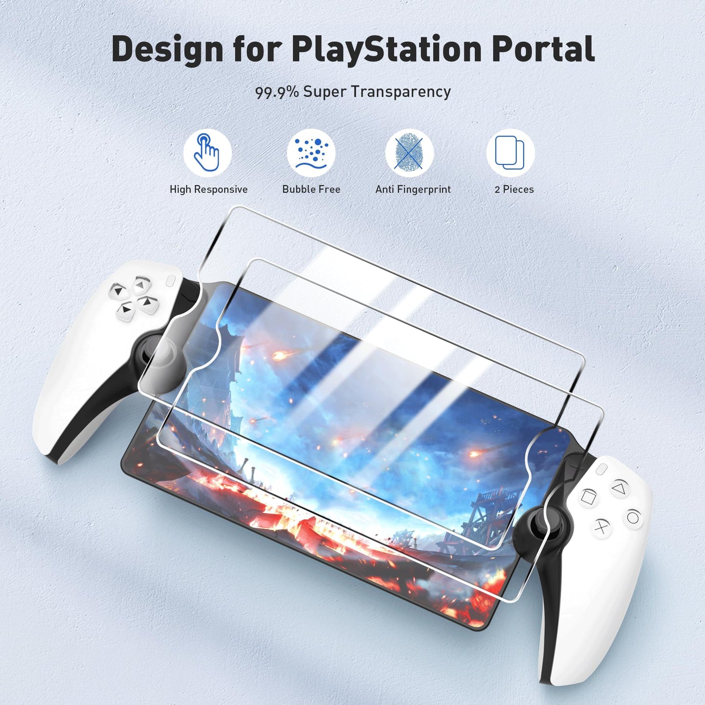 Foluck 3 in 1 Accessoris Set Compatible with Playstation Portal, EVA Carrying Case for PS5 Portal, Soft Silicone Protective Cover, 2 Pack Screen Protector, Ps Portal Accessories, Black